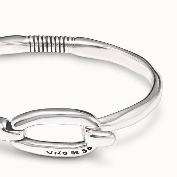 NWT Uno de 50 Statement Bracelet Silver Plated Hook closure Tied Cuff Bangle S - Picture 3 of 9